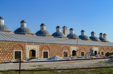 Ottoman Domed Historical Building Under Renovation in Edirne
