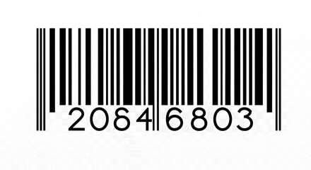 Black and white barcode with the number 20846803 on a clean white background