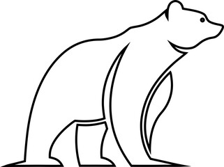 logo style Outline bear head icon vector, perfect for animal logo branding, hunting labels, or eco-friendly designs.

