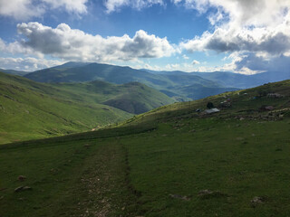 Expansive View of Turkish Highlands under Blue Sky