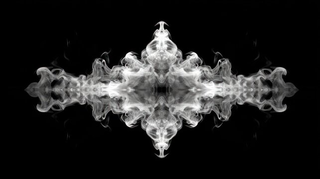 Abstract symmetrical smoke pattern