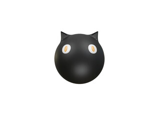 cute cat icon 3d illustration render