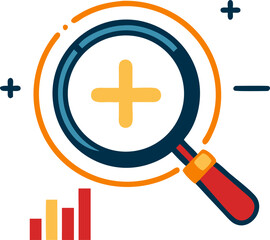vector illustration of a magnifying glass