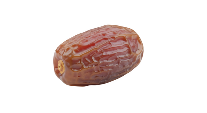 A single medjool date isolated on a black background view    .ai generative, transparent background, white background. isolated on white background