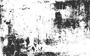 Rough black and white texture vector. Distressed overlay. textured effect. Texture of scratches, cracks, dust, chips, scuffs. Vector Illustration, isolated on transparent background.