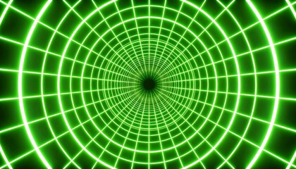 Green glowing concentric circles
