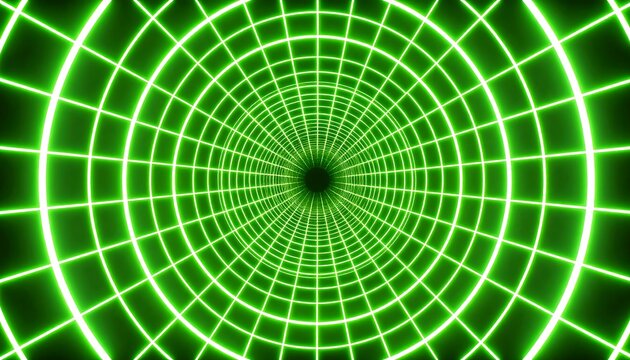 Green glowing concentric circles