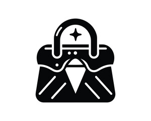 Stylish Handbag Vector Icon for Fashionable Design