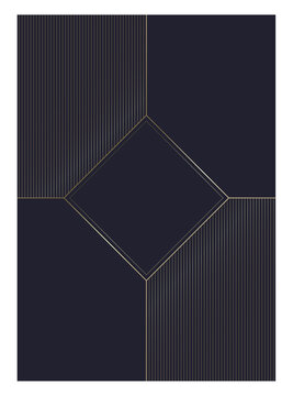Luxury golden vector invitation card template 