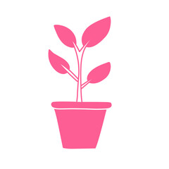 women's day pink plant vector
