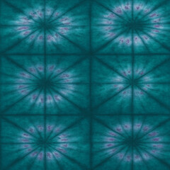 Handcrafted Shibori Indigo Dye Design - Traditional Japanese Textile Art with Abstract Patterns