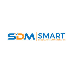 The **SDM letter logo** features a sleek, modern design with bold and clean typography, creating a strong, professional, and easily recognizable brand identity for any business.
