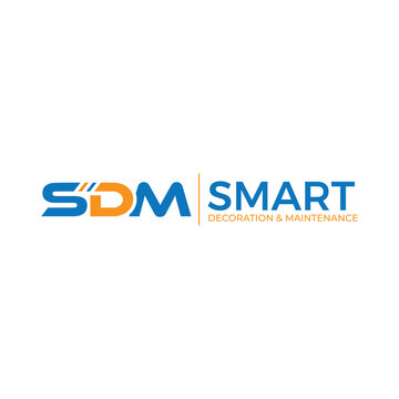 The **SDM letter logo** features a sleek, modern design with bold and clean typography, creating a strong, professional, and easily recognizable brand identity for any business.
