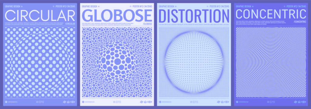 Background with convex hemisphere. Volumetric composition with optical illusion. Chaotic circles in empty space. Concentric circles pattern. Vector for brochure, poster, presentation, flyer or banner.