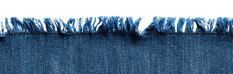 Frayed denim edge