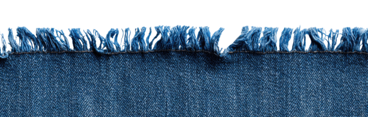 Frayed denim edge