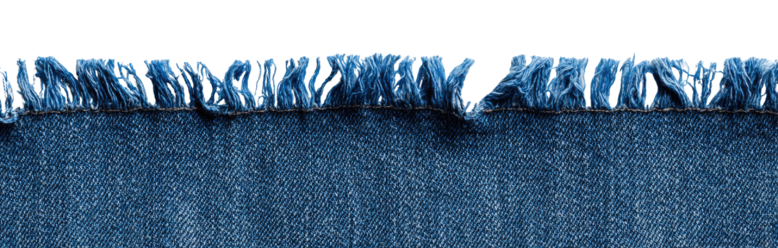 Frayed denim edge
