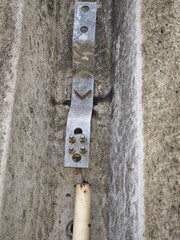 Ground Fault Burn Mark on 115kV Power Pole Grounding Plate