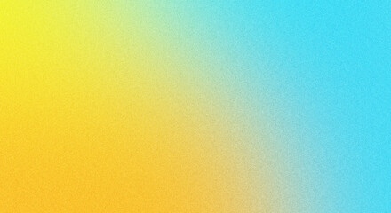 Summer poster design with orange yellow blue abstract grainy gradient noise texture background effect