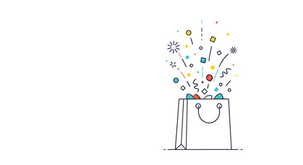 Celebrate victories big and small with this festive gift bag explosion of joyful confetti and sparklers