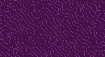 Abstract interconnected organic lines forming complex wavy patterns on dark violet background with subtle textures creating a visually engaging and sophisticated design