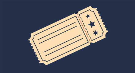 Vintage ticket design template for your next special event invitation or admission pass presentation