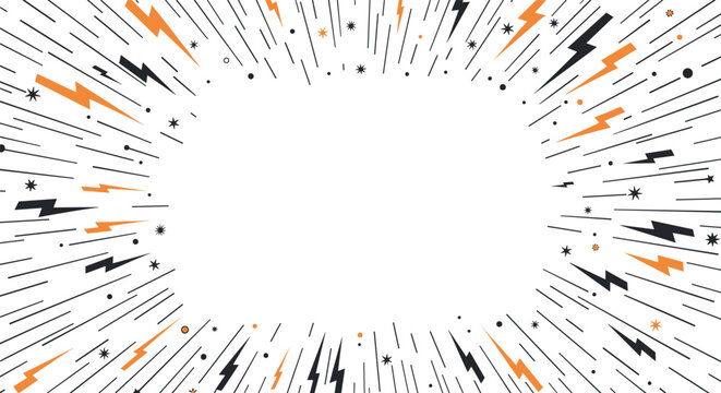 Explosive burst of energy energy rays streaks abstract design with copy space for text or graphics