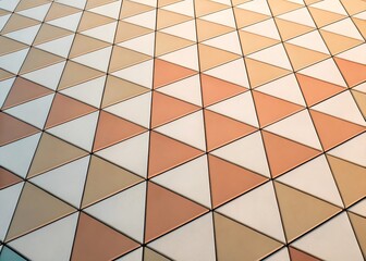 Geometric triangle pattern with warm earthy tones and sunlight