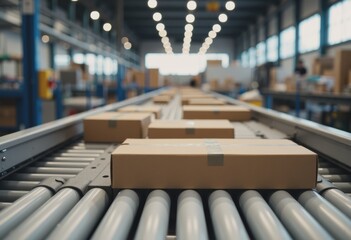 Gravity roller conveyor facilitating manual package sorting in a warehouse