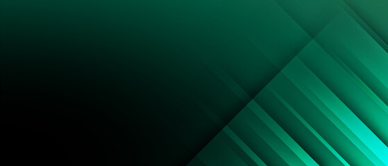 Obraz premium Modern abstract gradient dark green banner background