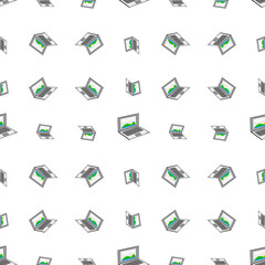 seamless pattern with laptop 