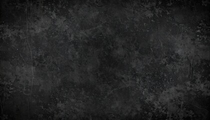 Obraz premium A dark grunge background with a distressed and scratched texture. Old black chalkboard or slate wall surface with a vintage vignette.