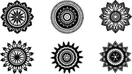 mandala, floral, flower, design, ornament vector bundle