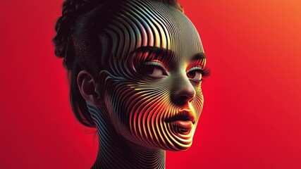 NFT crypto art of rainbow faces. Psychedelics digital image manipulation of an artificial intelligence. Cyberart travel into the mind concept - Powered by Adobe