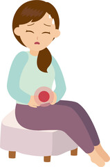 Menstrual Cramps Illustration