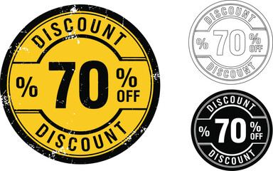 Get seventy percent off discount sale promotion offer vector graphic design template