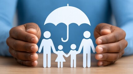 Family protection under umbrella conceptual metaphor for home insurance and teamwork in a business environment