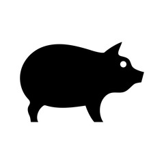 Silhouette pig illustration for livestock or farm use