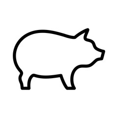 Silhouette pig illustration for livestock or farm use