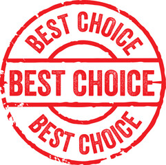 Best Choice Round Stamp Seal Typography Vector Design