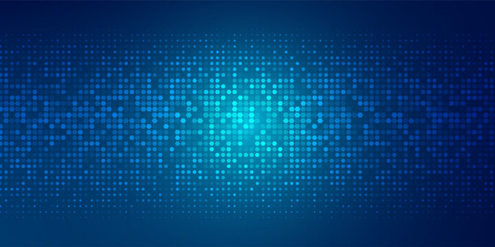 Futuristic pattern of blue hexagons for Business or Science background. Abstract FinTech honeycomb mosaic. Medical research presentation. Vector Illustration backdrop. EPS 10