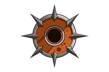 bullet hole metal rust surface crack broken damaged