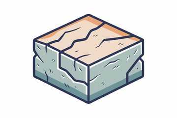 Quarry Stone Block Texture With Rough Edges  