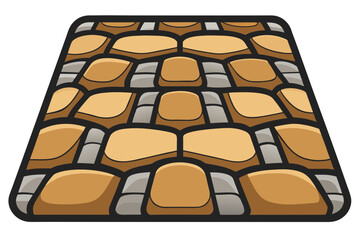 rustic cobblestone floor rounded stones