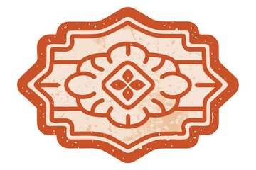 rustic vintage tile outline irregular edges  