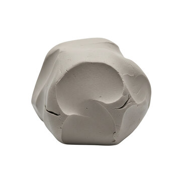 Ball of grey modeling clay for sculpting

