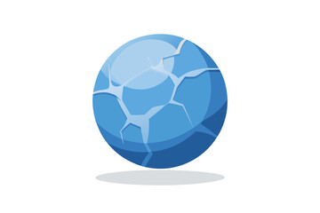 Fototapeta premium spherical glass globe cracks running icon