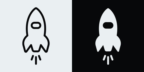 Spacecraft icon. Rocket symbol