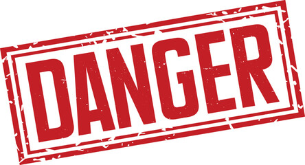 Danger Stamp seal Typography Vector design