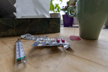 winter illness, cold remedy, pills